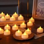 VERVENIX 24 Pcs LED Modak Tea Light Candles | Flameless & Smokeless Battery-Operated Warm White Flickering Modak Candles for Diwali, Weddings, Home, Pooja & Party Décor